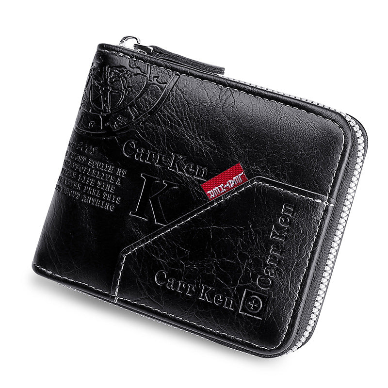 💰【Vásárolj 1-et, kapsz 1-t ingyen】Szuper kedvezmény🔥Férfi retró stílusú cipzáras pénztárca