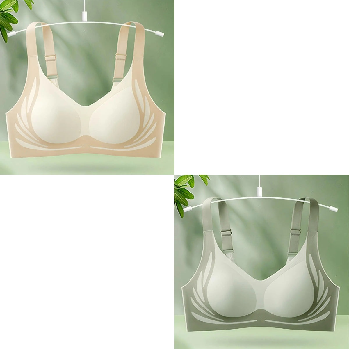 😍【2 db-os készlet】Női egyrészes vezeték nélküli melltartó❤️【40-85kg】