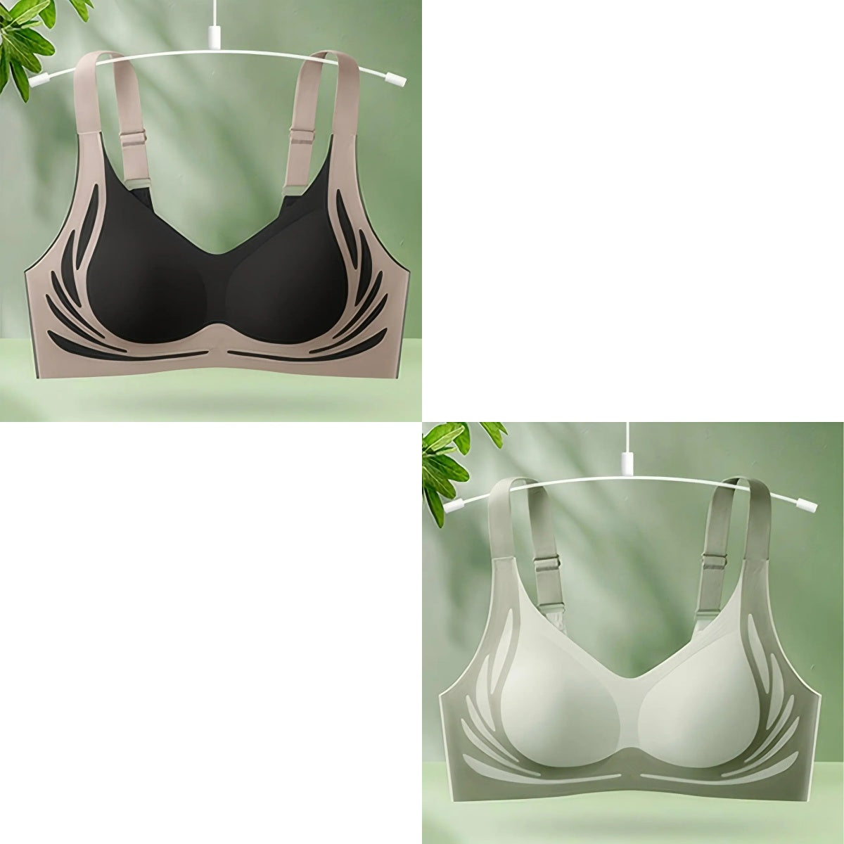 😍【2 db-os készlet】Női egyrészes vezeték nélküli melltartó❤️【40-85kg】