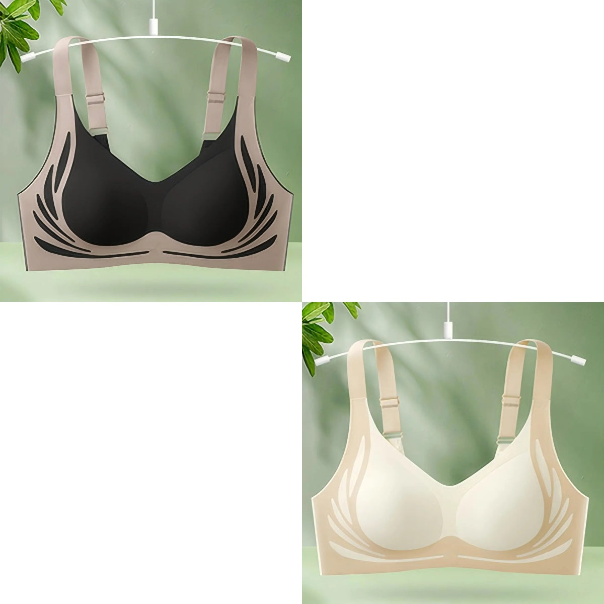 😍【2 db-os készlet】Női egyrészes vezeték nélküli melltartó❤️【40-85kg】
