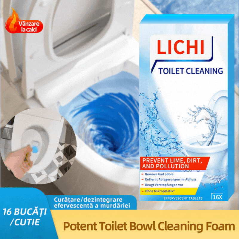 🌟【3 doboz】Erős WC-tisztító pezsgőtabletták