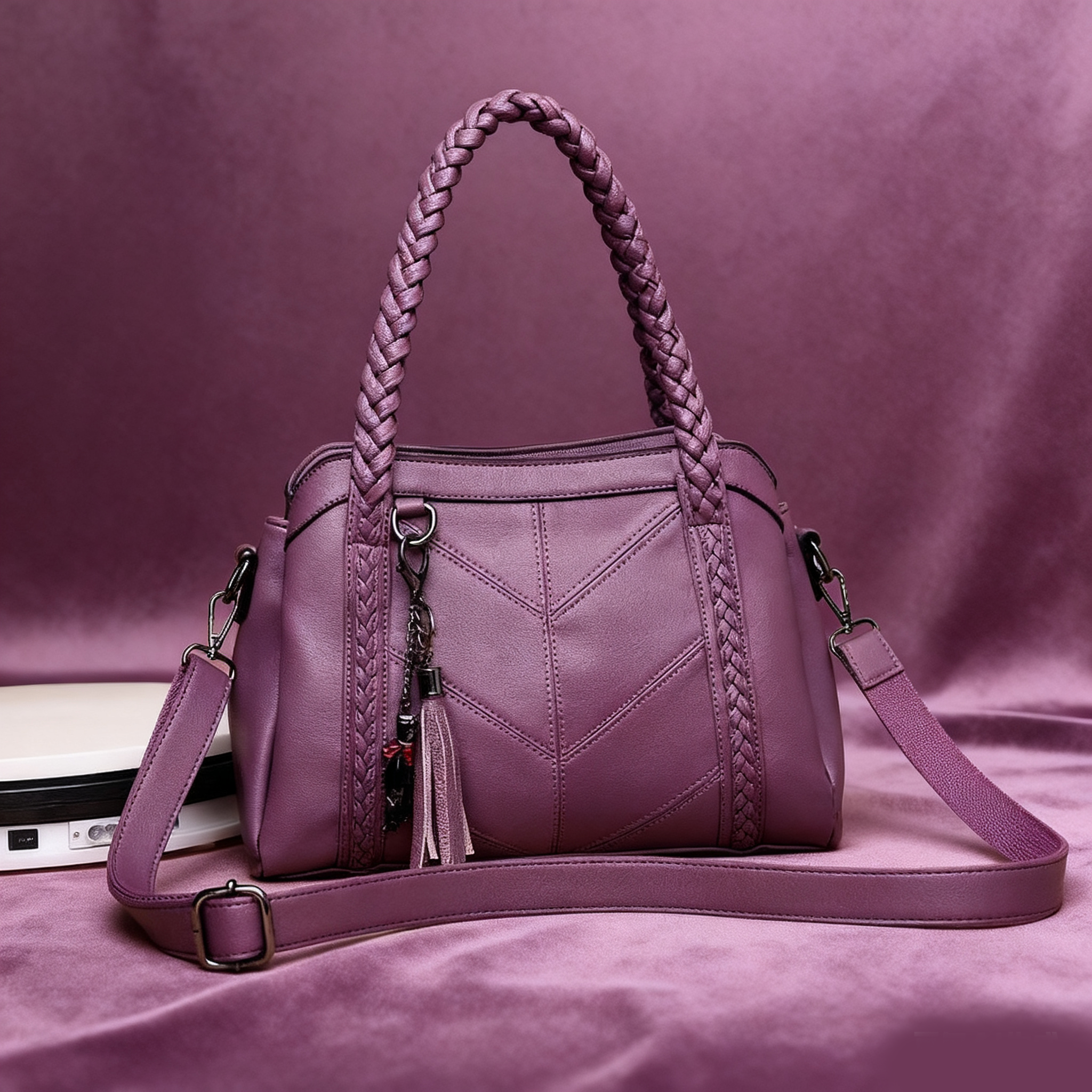 👜Měkká kožená taška, kabelka, velká kapacita, tři přihrádky, voděodolná a odolná proti poškrábání