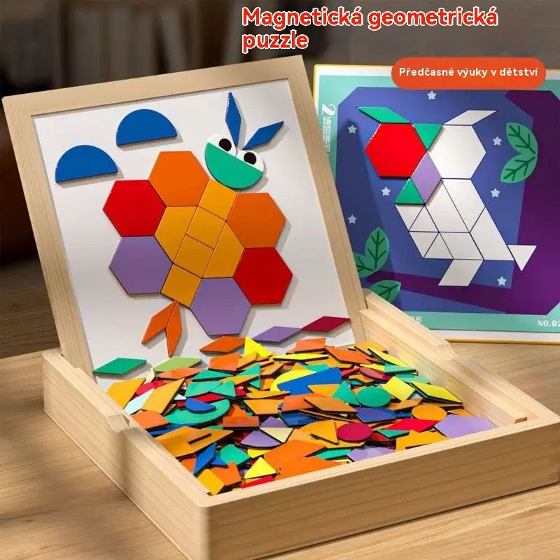 ⏳Korlátozott ideig 40% kedvezmény⏰ Mágneses tangram kirakós játék - Oktatójáték babáknak