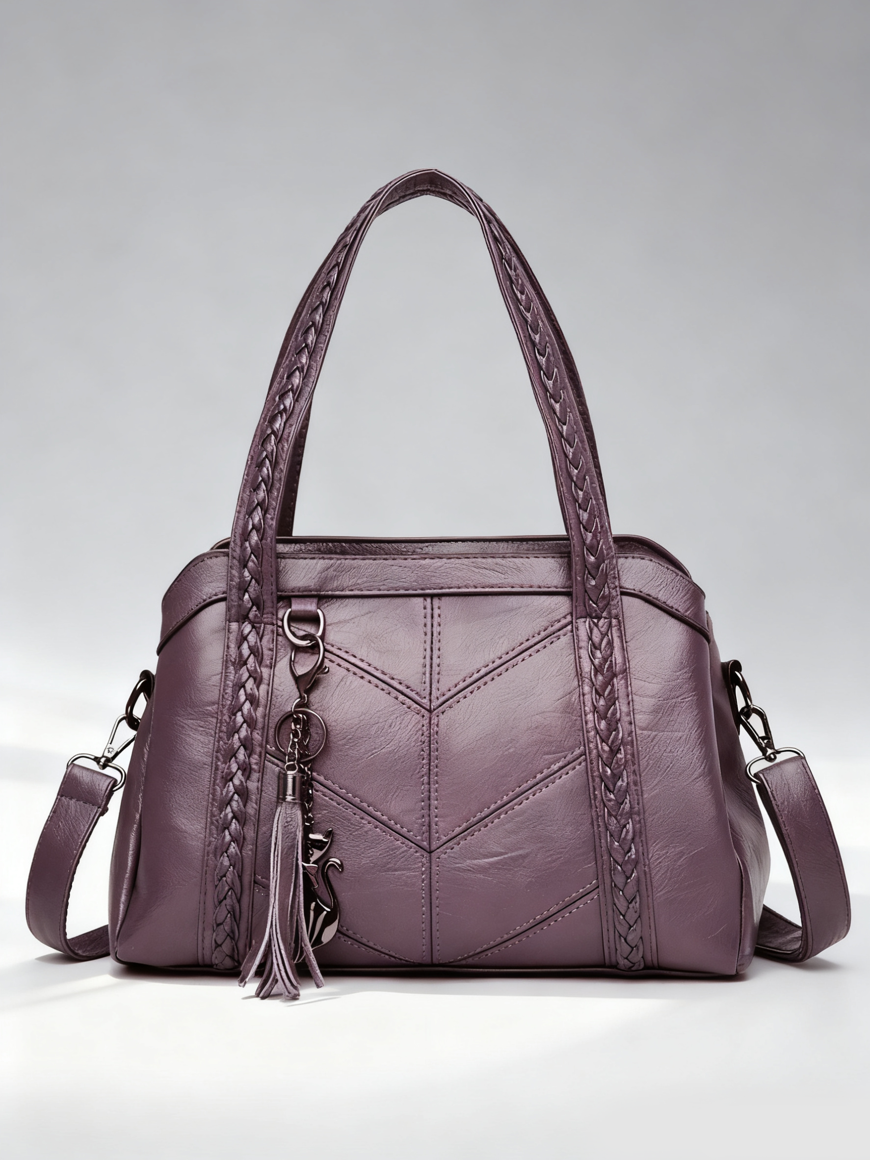 👜Měkká kožená taška, kabelka, velká kapacita, tři přihrádky, voděodolná a odolná proti poškrábání