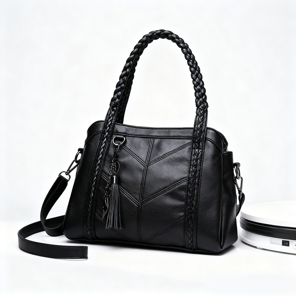 👜Měkká kožená taška, kabelka, velká kapacita, tři přihrádky, voděodolná a odolná proti poškrábání