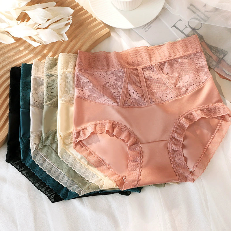 ✨✨✨【 6 darabos készlet 】Magas derekú, kényelmes és légáteresztő női alsónadrág