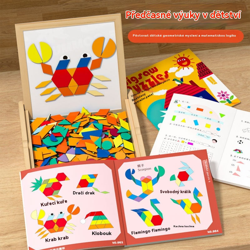 ⏳Korlátozott ideig 40% kedvezmény⏰ Mágneses tangram kirakós játék - Oktatójáték babáknak