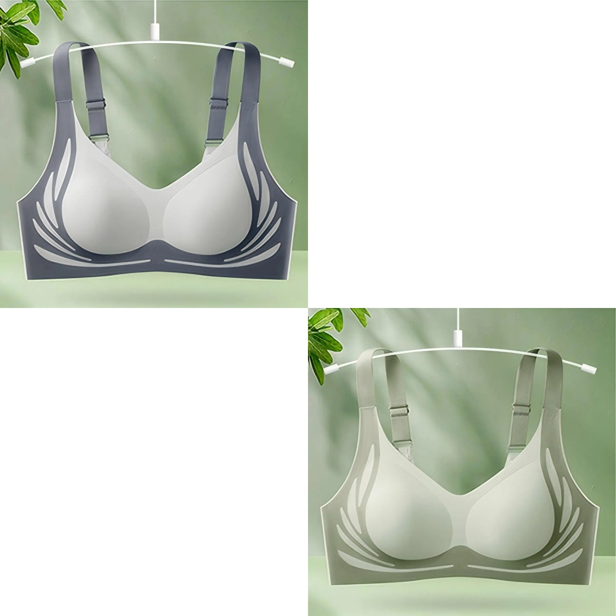 😍【2 db-os készlet】Női egyrészes vezeték nélküli melltartó❤️【40-85kg】