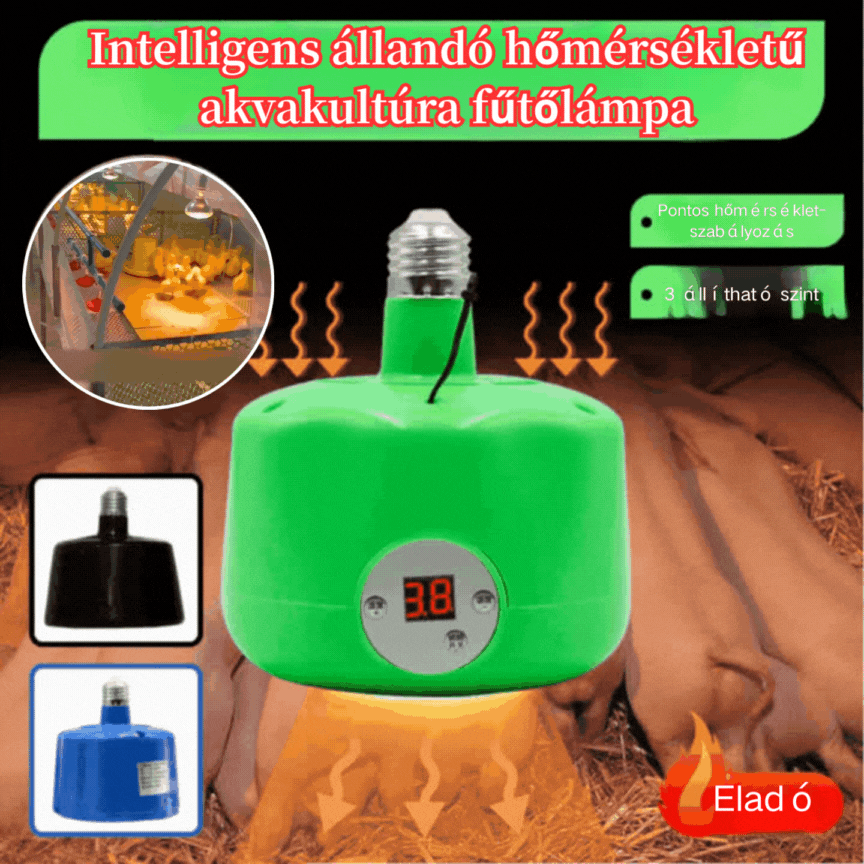 🌈【Vásároljon 1, kap 1 ingyen】🐣🔥🌡️ Intelligens állandó hőmérsékletű fűtőlámpa baromfihoz