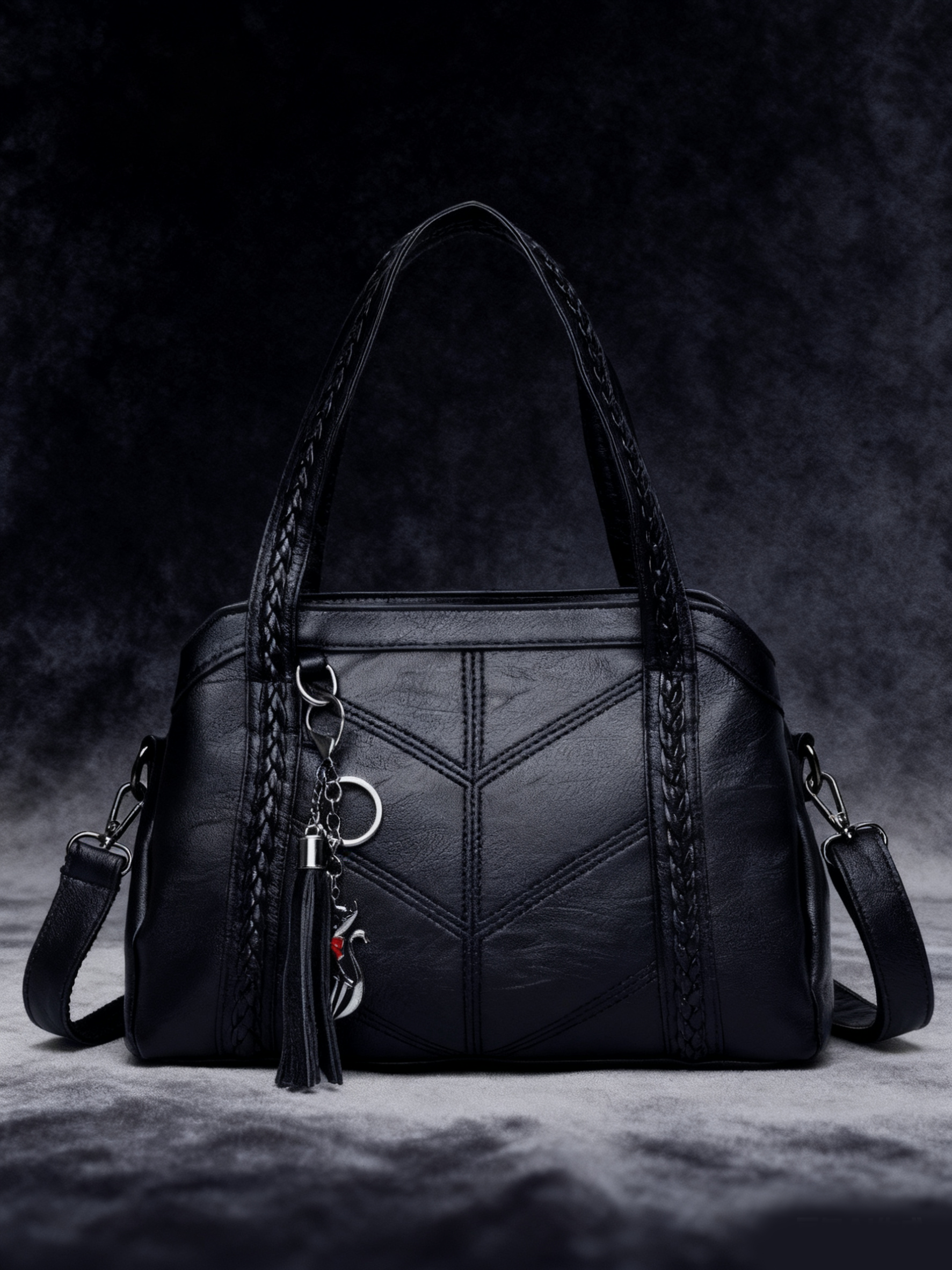 👜Měkká kožená taška, kabelka, velká kapacita, tři přihrádky, voděodolná a odolná proti poškrábání