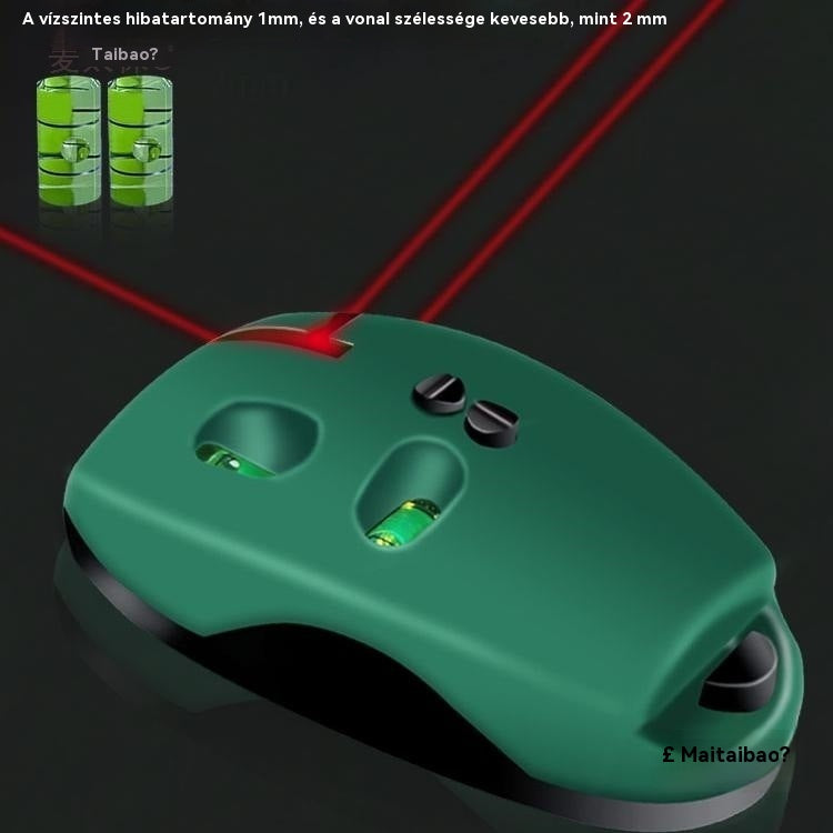 【Vásárolj 1-et és kapsz 1-et ajándékba】🔴 Lézeres derékszögű szintező 2 az 1-ben – Gyors és pontos jelölés zsinór nélkül