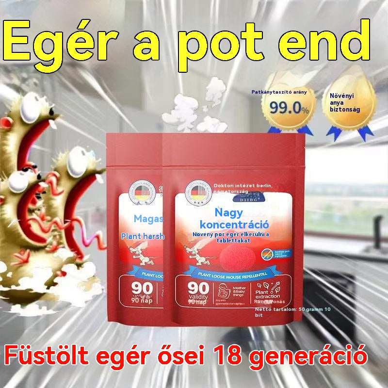[10 tabletta csomagonként 🔥 Egy csomag 2,5 évig elegendő] Nagy hatékonyságú rágcsáló- és rovarriasztó tabletták
