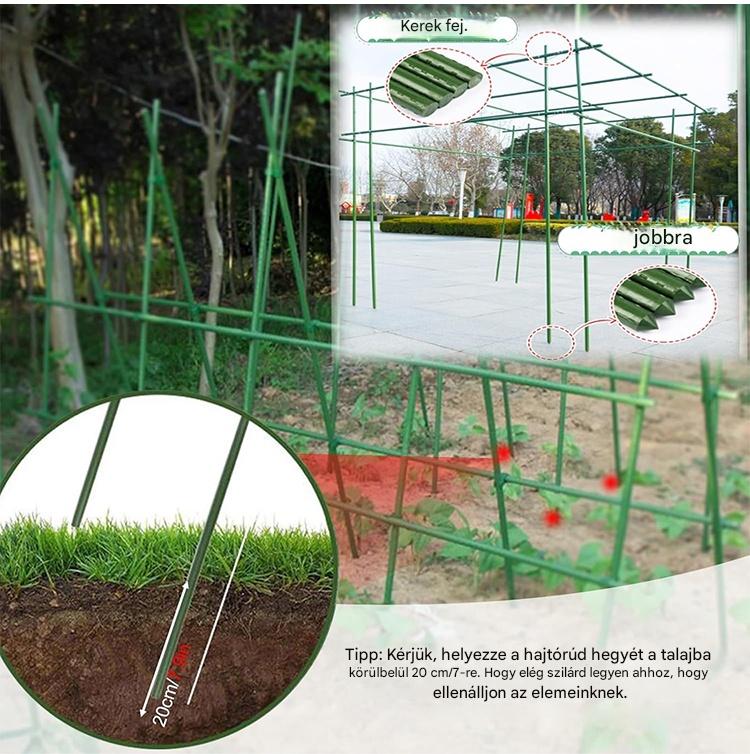 🌱 Erős növénytámasz futónövényekhez – stabil tartás és védelem a kertedben!