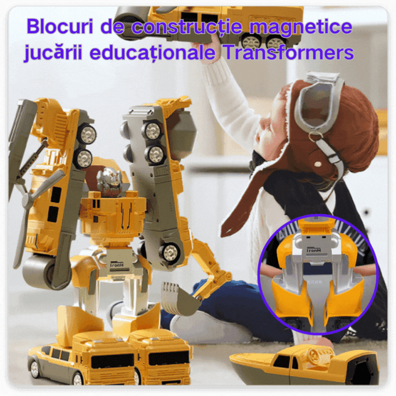 【50% OFF】【16 db】Mágneses építőkockák, Transformers oktatójátékok
