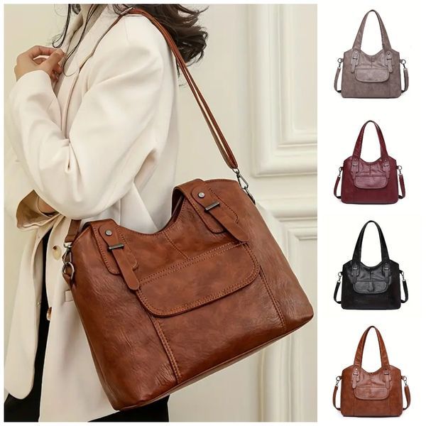 👜Új női válltáska valódi marhabőrből